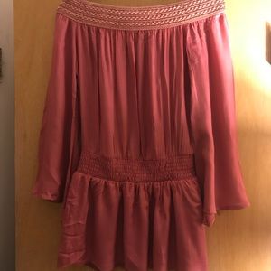 Off the shoulder blush pink dress